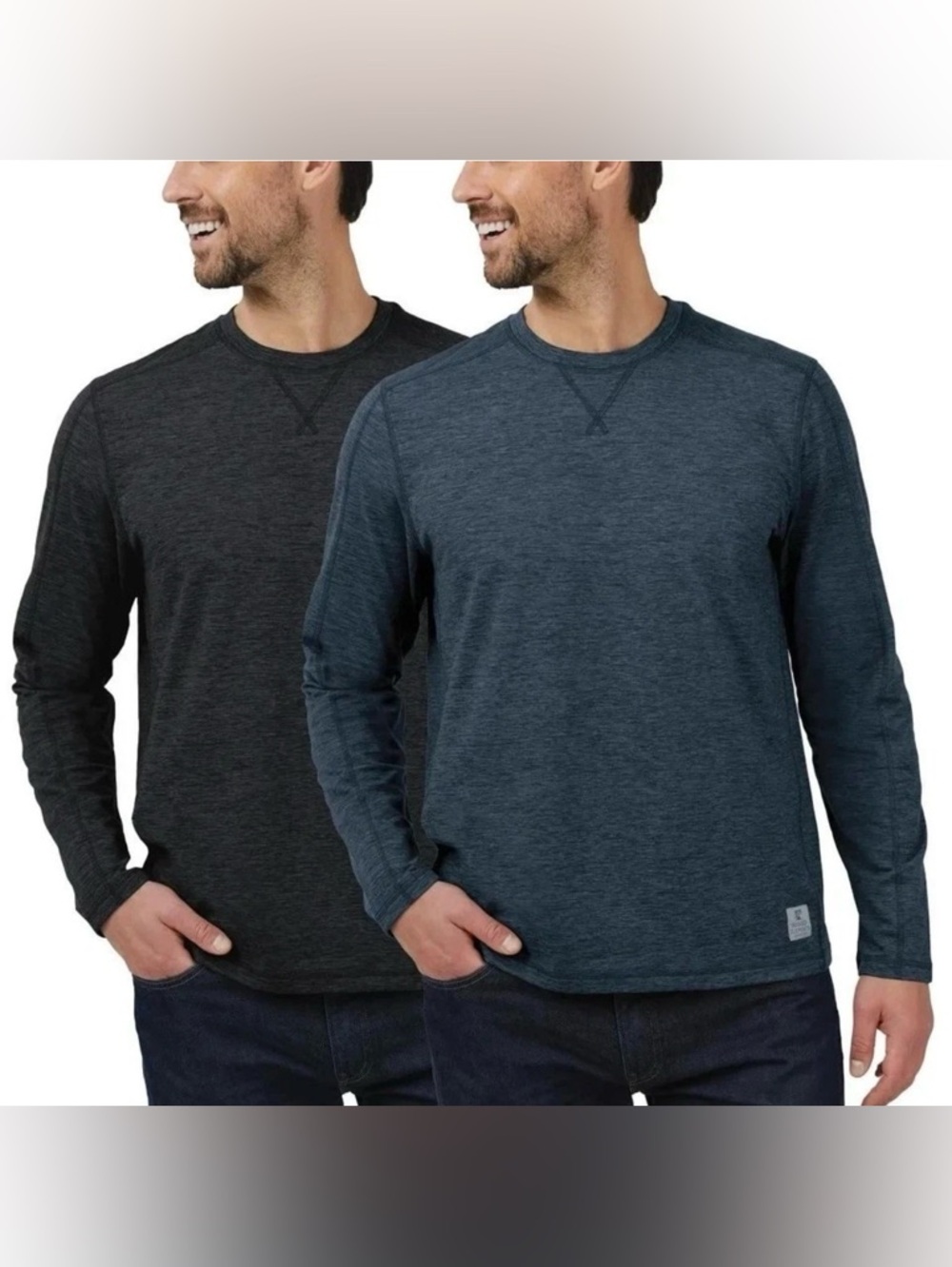 Rugged Elements Men’s Sueded Long Sleeve Crew Shirts 2 Pack Medium NWT